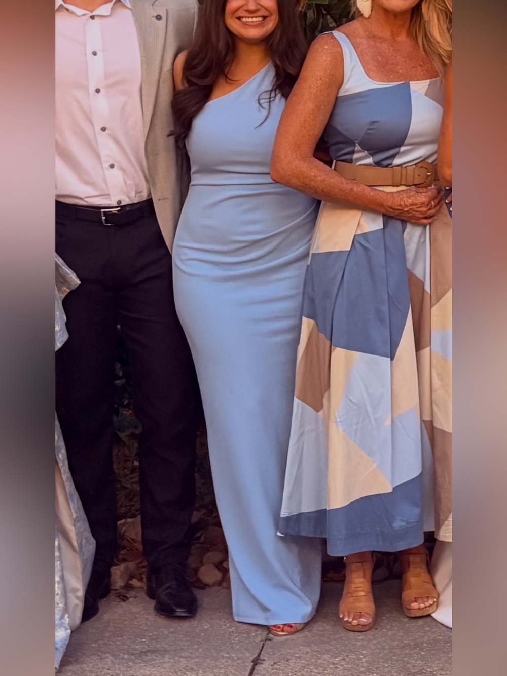 NWT Showpo Criselda One Shoulder Blue Maxi Dress